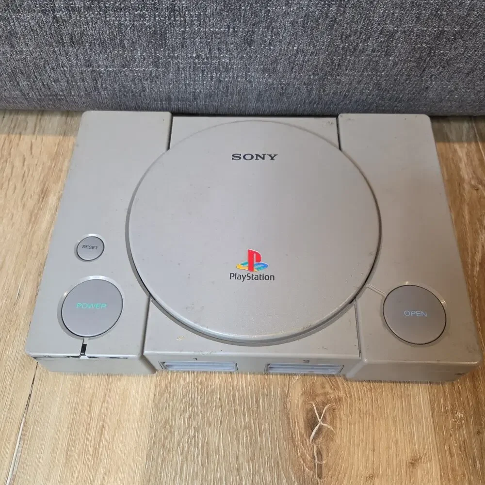 Sony PlayStation 1 PS1 Original Gray Console Tested Powers On AV Power Cables